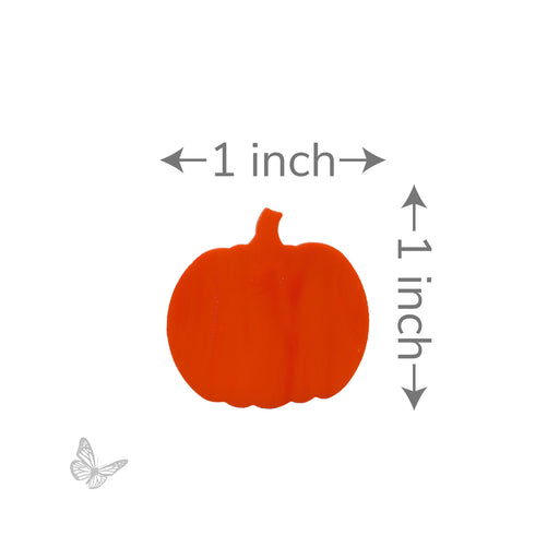 Precut Classic Pumpkin glass shape measuring approximately 1 inch wide by 1 inch tall. COE96 compatible for fused glass and mosaic art.