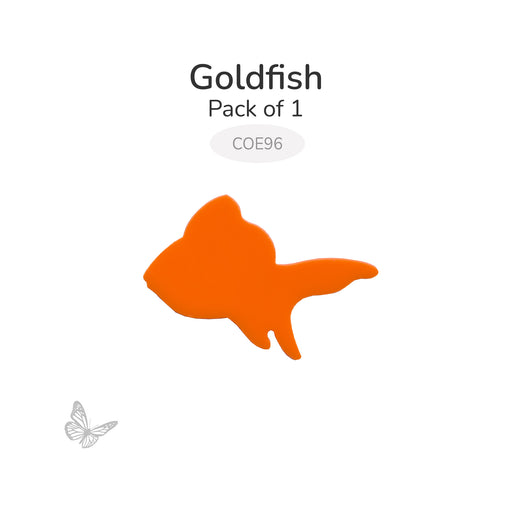 Orange COE96 oceanside glass precut goldfish shape, single piece for fused glass and mosaic projects