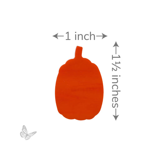 Precut Tall Pumpkin glass shape measuring approximately 1 inch wide by 1 1/2 inches tall. COE96 compatible for fused glass and mosaic art.