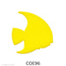 image of a fusible precut glass canary yellow Angel fish - COE96