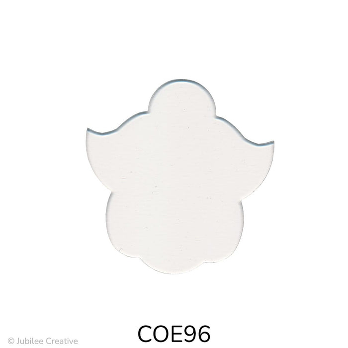 image of a precut fusible clear glass angle that fits our angles - COE96