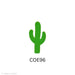 image of a precut green glass saguaro cactus - COE96