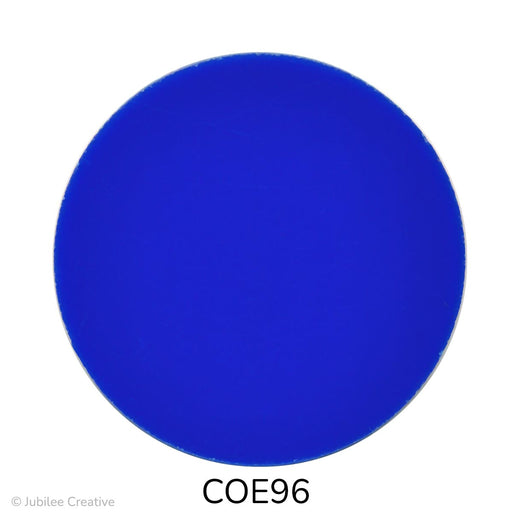 Image of a fusible precut dark blue glass circle - COE96