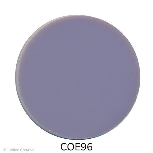 Image of a fusible precut lilac purple glass circle - COE96