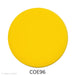 Image of a fusible precut sunflower yellow glass circle - COE96