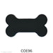 image of a fusible precut black glass bone - COE96