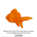 fusible precut glass goldfish shown in a beautiful wispy orange color - COE96