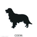 image of a fusible precut black glass golden retriever dog - COE96