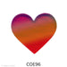 image of a fusible precut red iridized glass heart - COE96