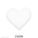 image of a fusible precut white glass heart shape - COE96