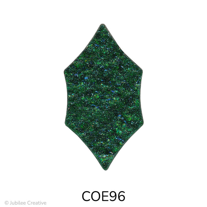 image of a precut glass holly leaf in the coloer of aventuring green - COE96