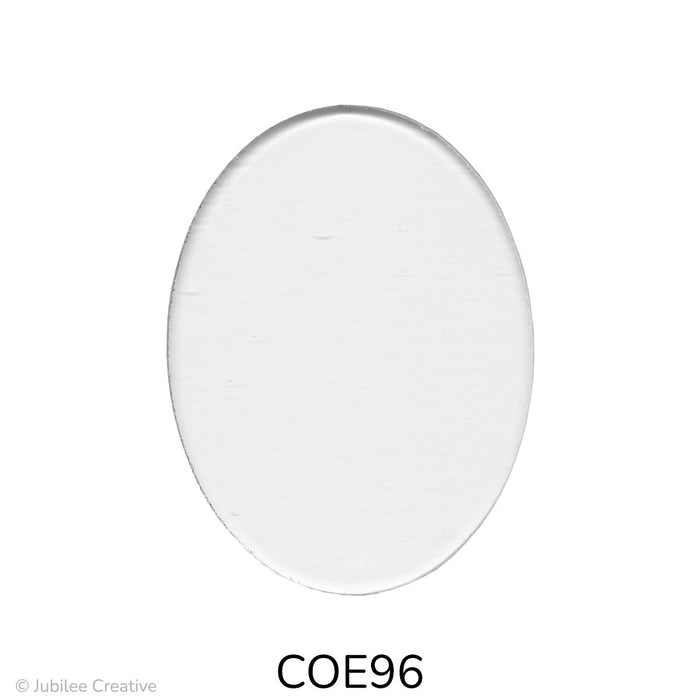 image of a fusible precut clear glass oval - COE96