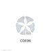 Image of a fusible precut white glass sand dollar - COE96