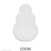 image of a fusible precut white glass three-ball snowman - COE96