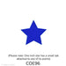 image of a fusible precut opaque dark blue glass five-point star with a small tab on one of its points - COE96