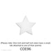 image of a fusible precut opaque white glass five-point star with a small tab on one of its points - COE96