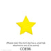 image of a fusible precut opaque yellow glass five-point star with a small tab on one of its points - COE96