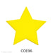 image of a fusible precut opaque yellow glass five-point star - COE96