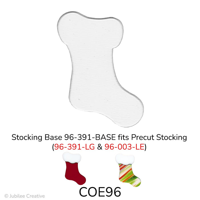 Clear stocking base with text indicating compatibility and COE96 branding.