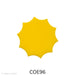 image of a fusible precut yellow glass sun with ten points - COE96