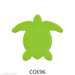 image of a fusible precut green glass sea turtle - COE96