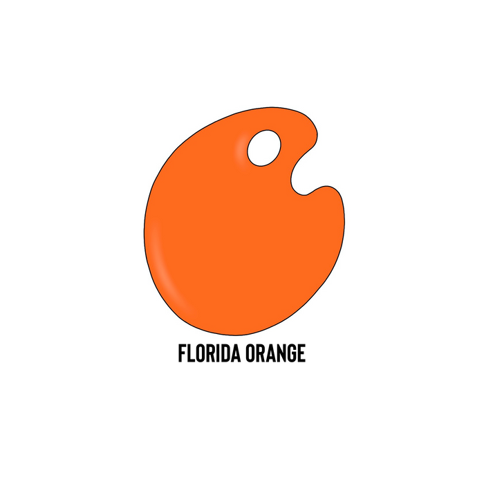 image of florida orange colored glass paint