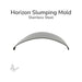 Horizon stainless steel glass slumping mold with built-in feet