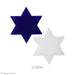 COE90 fusible precut glass Star of David in the color opaque blue or opaque white. Sold Separately