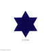 COE90 fusible precut glass Star of David in the color opaque blue.