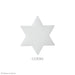 COE90 fusible precut glass Star of David in the color opaque white.