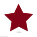 COE96 fusible precut glass star in the color opaque red.