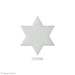 COE96 fusible precut glass Star of David in the color opaque white.