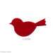 COE96 fusible precut glass bird in the color opaque red.