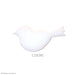 COE96 fusible precut glass bird in the color opaque white.