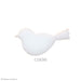 COE90 fusible precut glass bird in the color opaque white.