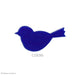 COE90 fusible precut glass bird in the color opaque blue.