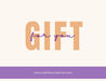 image that reads gift for you that depicts the jubilee creative gift certificate available in 10, 25, 50, and 100 dollars