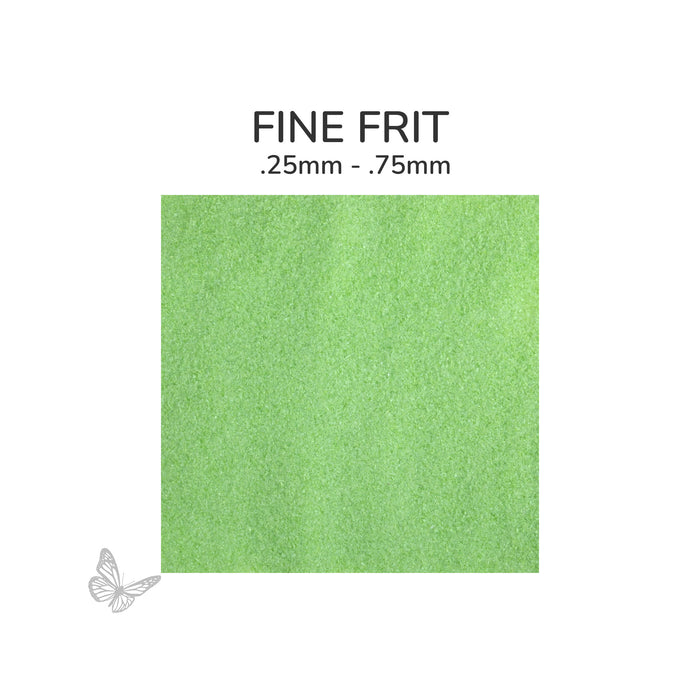 Fine Oceanside COE96 Amazon Green Opalescent glass frit 2264-F, .25 mm to .75 mm particle size