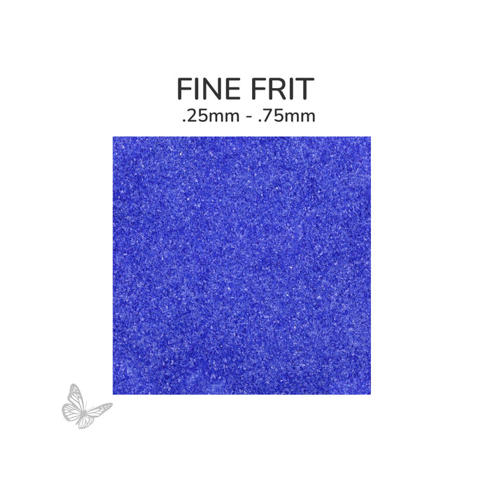 Fine Oceanside COE96 Dark Blue Opalescent glass frit 2306-F, .25 mm to .75 mm particle size