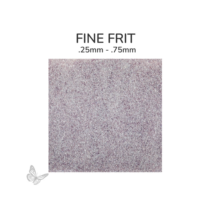 Fine Oceanside COE96 Lilac Opalescent glass frit 2404-F, .25 mm to .75 mm particle size