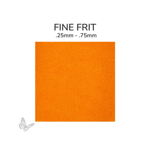 Fine Oceanside COE96 Orange Opalescent glass frit 2702-F, .25 mm to .75 mm particle size