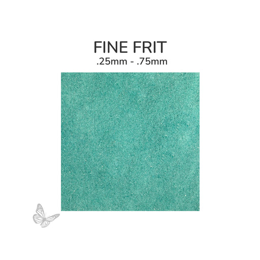 Fine Oceanside COE96 Peacock Green Opalescent glass frit 2234-F, .25 mm to .75 mm particle size