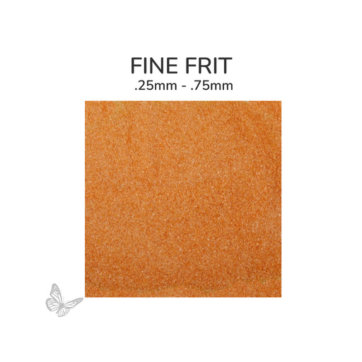 Fine Oceanside COE96 Persimmon Opalescent glass frit 2711-F, .25 mm to .75 mm particle size