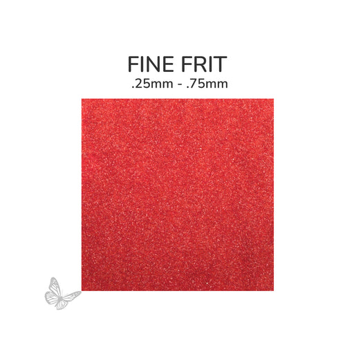 Fine Oceanside COE96 Red Opalescent glass frit 2502-F, .25 mm to .75 mm particle size
