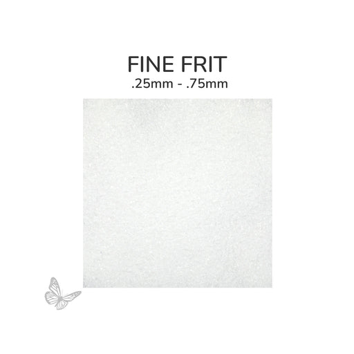 Fine Oceanside COE96 White Opalescent glass frit 200-F, .25 mm to .75 mm particle size
