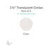Precut translucent clear circle glass shape, 1.5 inch diameter, COE90 fusible glass for fusing and mosaic projects.