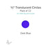 Precut translucent dark blue circle glass shape, 1/2 inch diameter, COE90 fusible glass for kiln forming and mosaics.