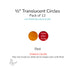 Precut translucent red circle glass shape, 1/2 inch diameter, COE90 fusible glass for kiln forming and mosaics.
