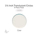 Precut translucent clear circle glass shape, 1 1/2 inch diameter, COE96 fusible glass for fusing and mosaic projects.
