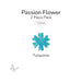 Turquoise precut passion flower fusible glass shape, 2 piece pack, COE96.